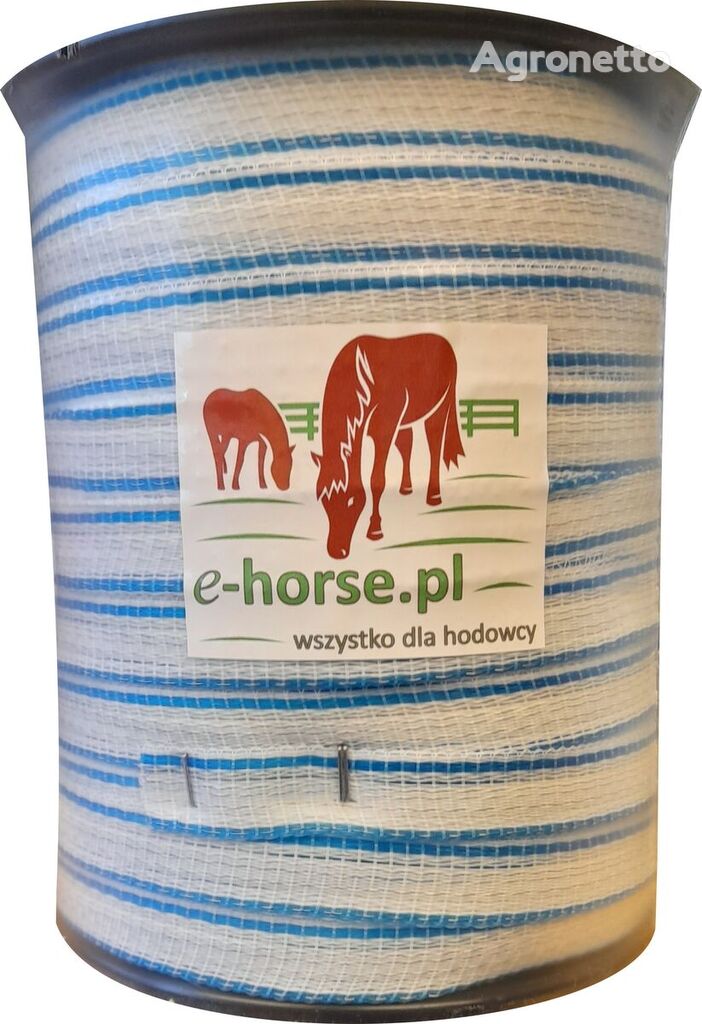 E-HORSE taśma ogrodzeniowa 20 mm/200 m biało-niebieska horse breeding equipment