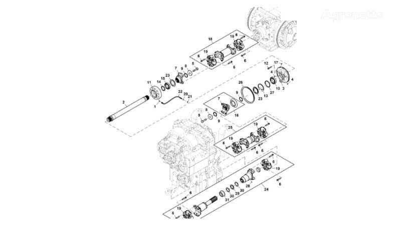 Podkładka dystansowa  R562256 ( fasteners for John Deere 9470RX crawler tractor