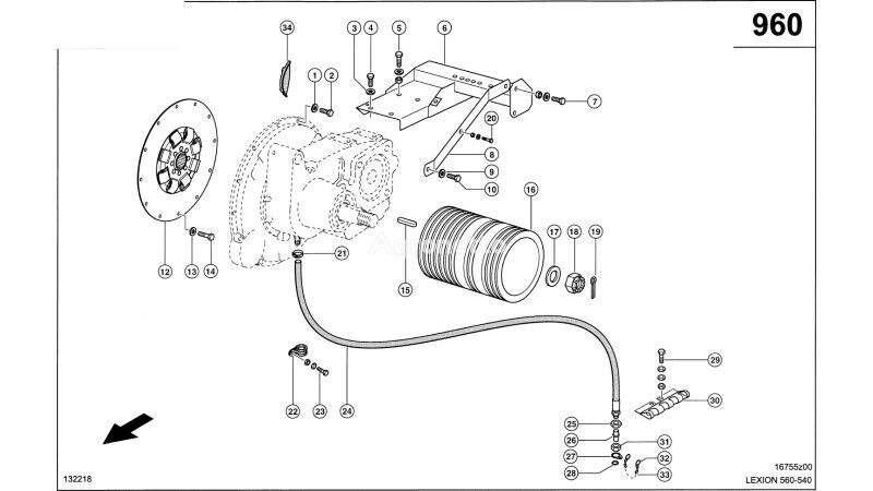 Claas Lexion 560 TŁUMIK DRGAŃ SKRĘTNYCH  0006647110 (Napęd zdawczy sil gearbox