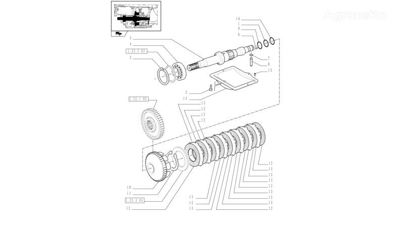 87495765 gearbox gear for New Holland T6010 T6090 T6070 wheel tractor