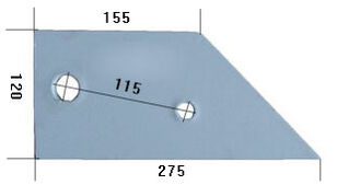 HARDOX500 landside plate for Överum 80602/L plough