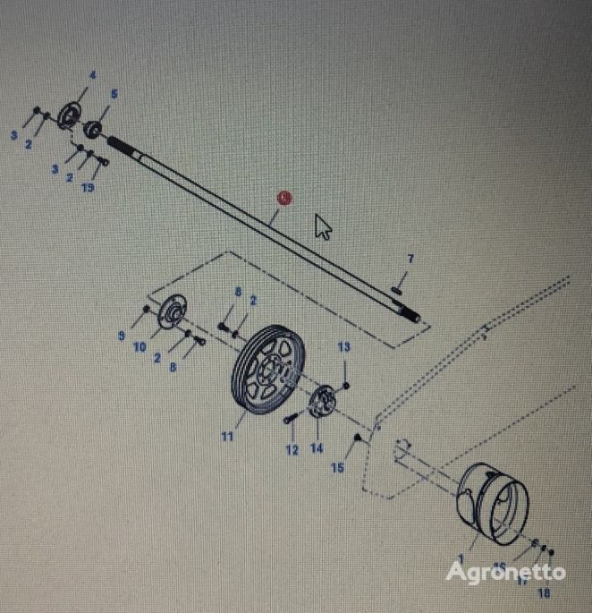 Fendt wał dolny przenośnik pochyły LA323175950 spare parts for Fendt 6335 C wheel tractor