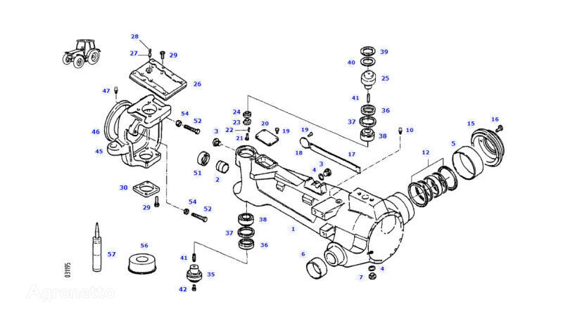 Fendt G926301020100 u-joint for Fendt 927 930 933 936 wheel tractor